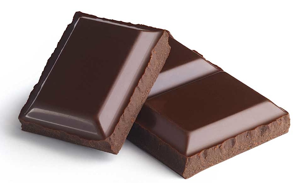 Simple mindfulness exercise. After a while you slowly open your eyes and look at the chocolate. Look at the color, the shape and how the chocolate shines.