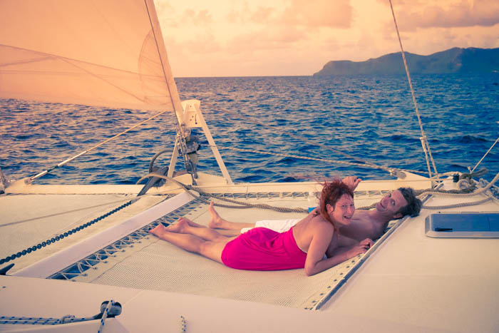 Sunset on a perfect sailing location