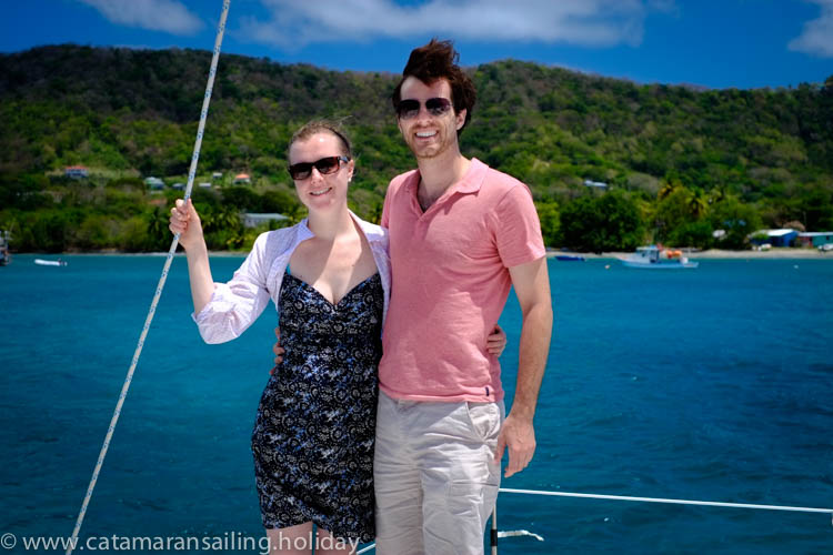 Adam&Michelle on a Catamaran sailing holiday